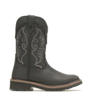 Wolverine Rancher Steel Toe Wellington WP Womens Black Wide Work Boots