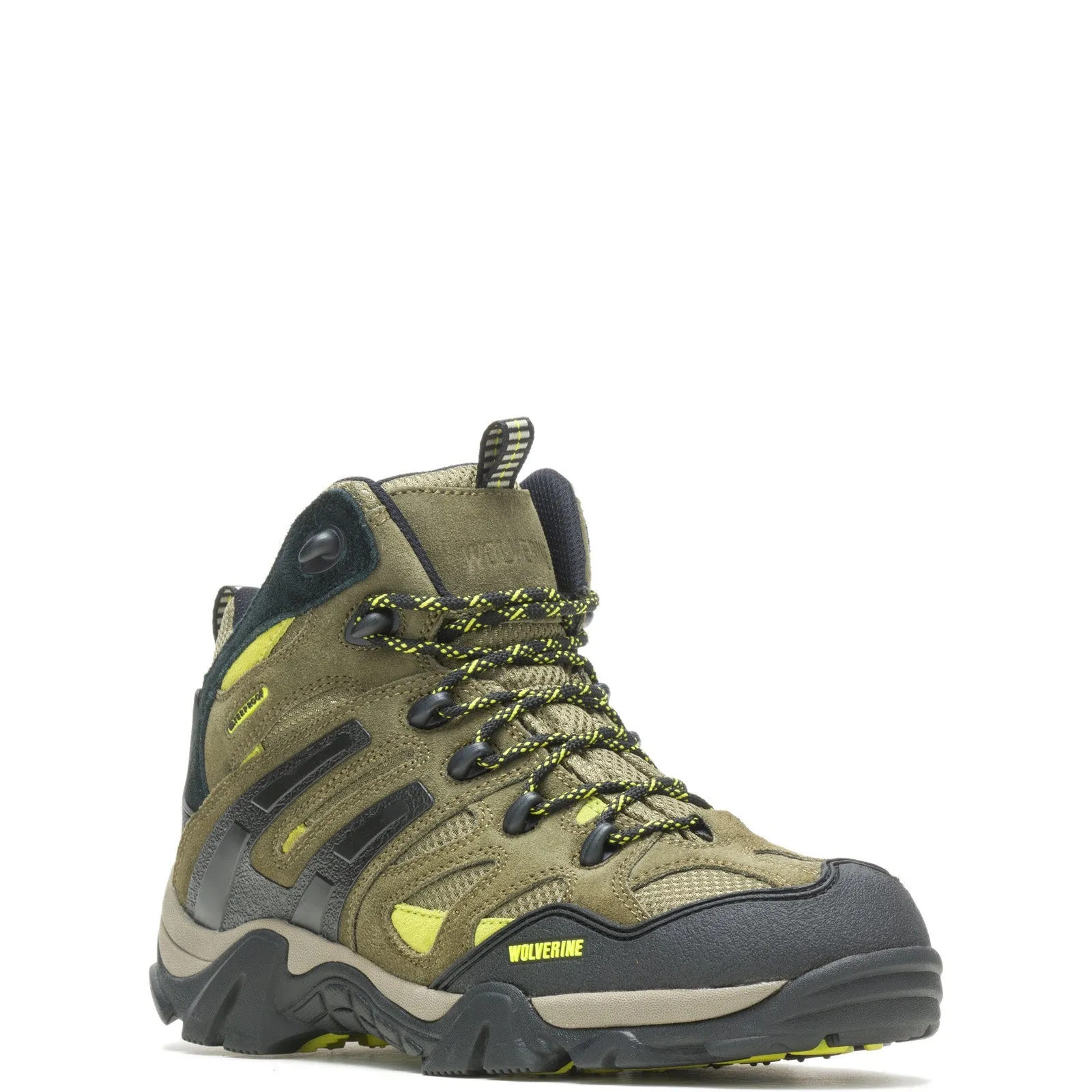 Wolverine Wilderness WP Hiker W880232 Mens Green Wide Suede Hiking Boots