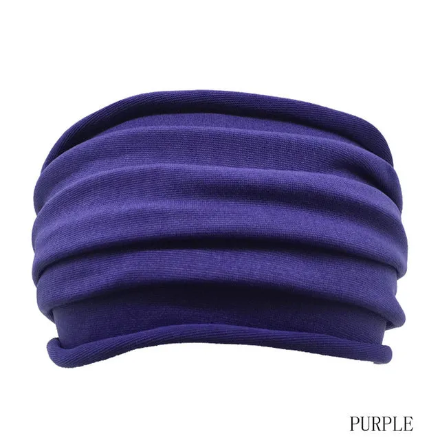 Women Wide Sports Yoga Nonslip Headband New Stretch Boho Hairband Elastic Turban Running Headwrap Hair Band Accessories