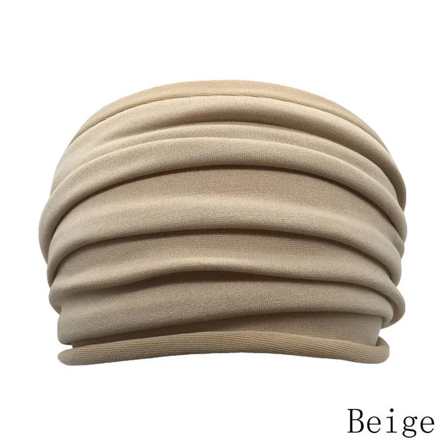Women Wide Sports Yoga Nonslip Headband New Stretch Boho Hairband Elastic Turban Running Headwrap Hair Band Accessories
