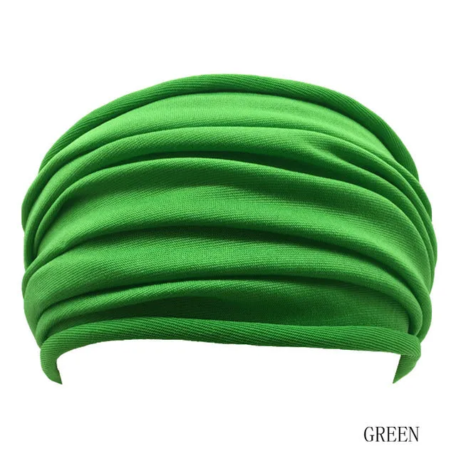 Women Wide Sports Yoga Nonslip Headband New Stretch Boho Hairband Elastic Turban Running Headwrap Hair Band Accessories