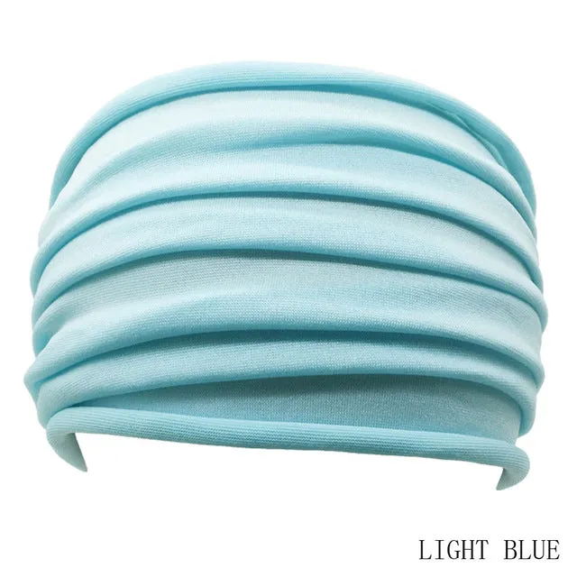 Women Wide Sports Yoga Nonslip Headband New Stretch Boho Hairband Elastic Turban Running Headwrap Hair Band Accessories