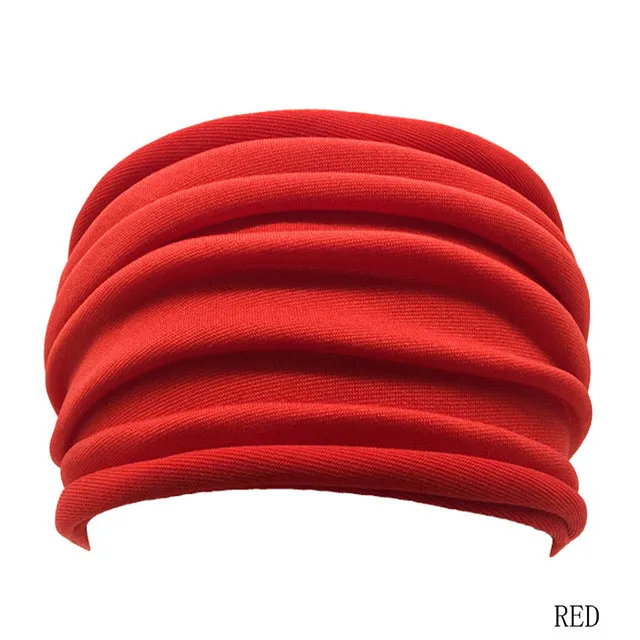 Women Wide Sports Yoga Nonslip Headband New Stretch Boho Hairband Elastic Turban Running Headwrap Hair Band Accessories