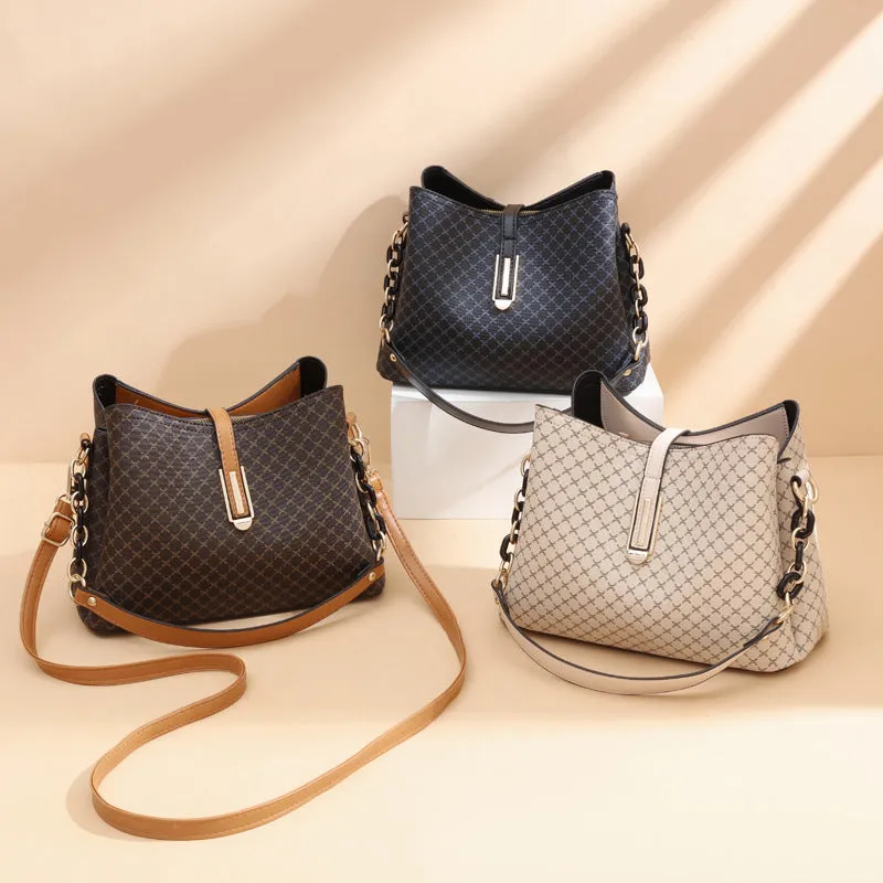 Women's Classic Checkered Bucket Bag