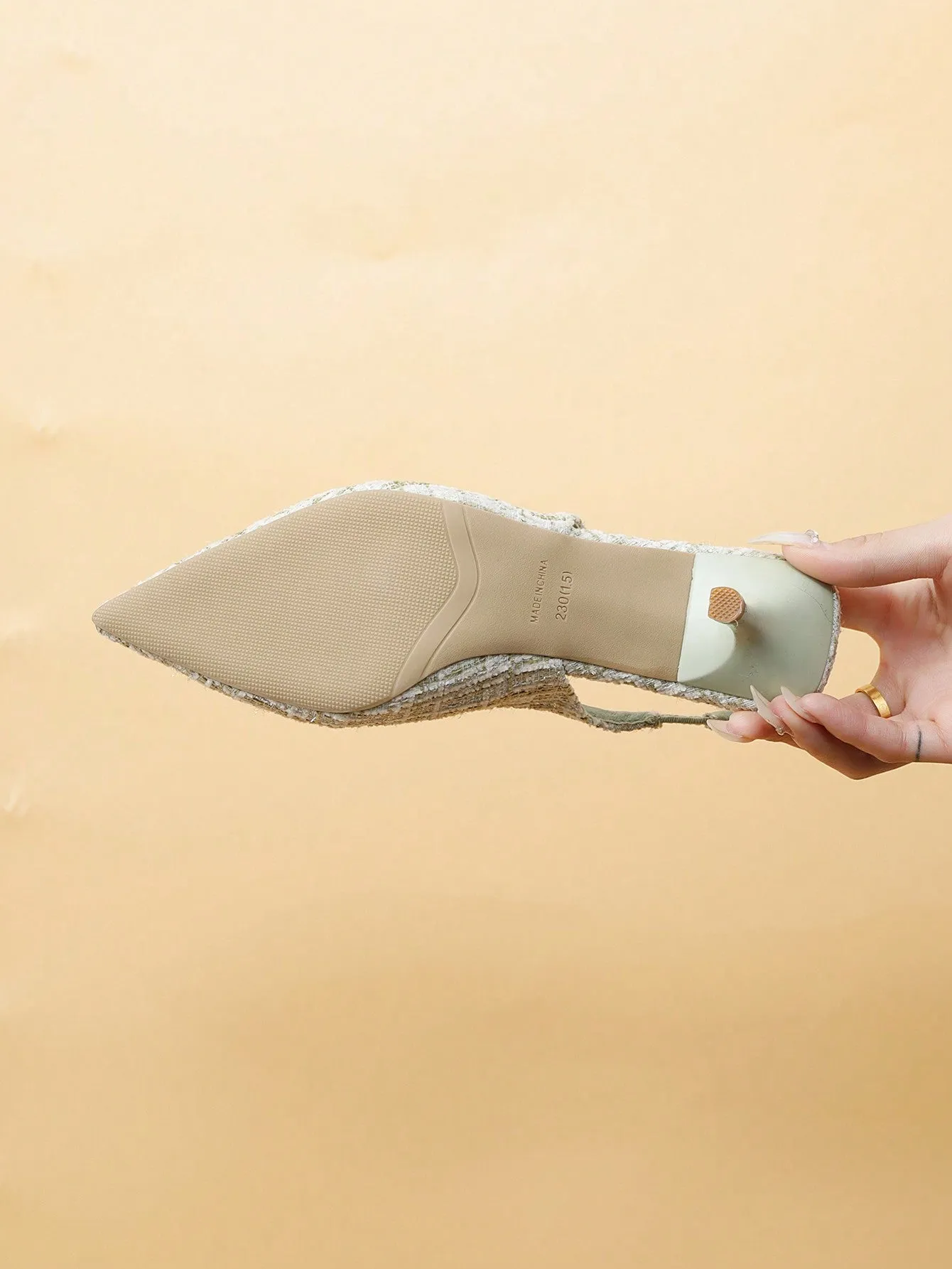 Women's High Heel Peep Toe Pumps With Thin Heels And French Pointed Toes For Spring/Summer