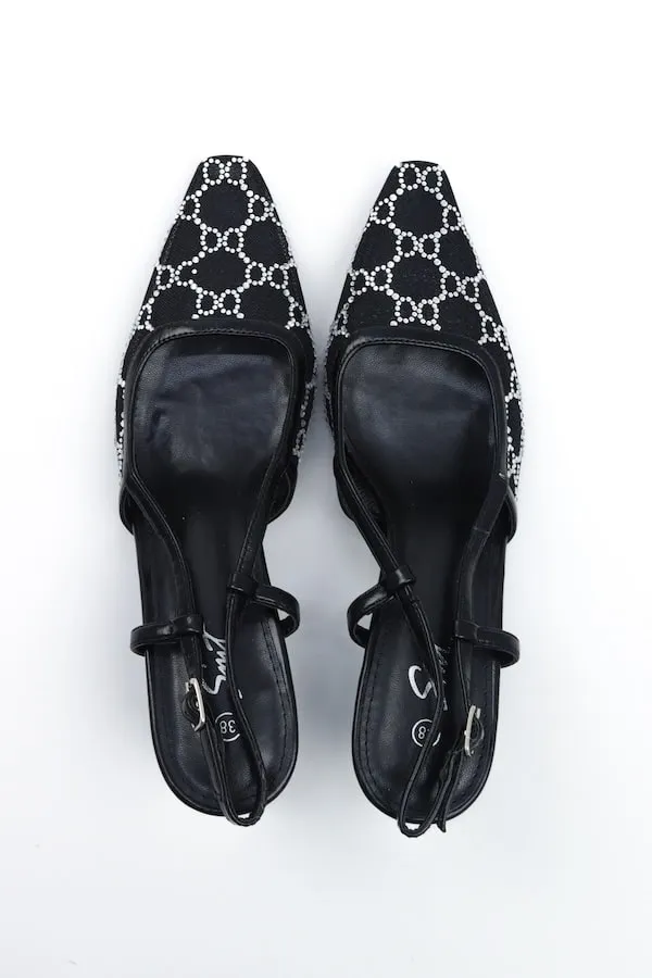 Women's Mesh Mid Point Slingback Heels