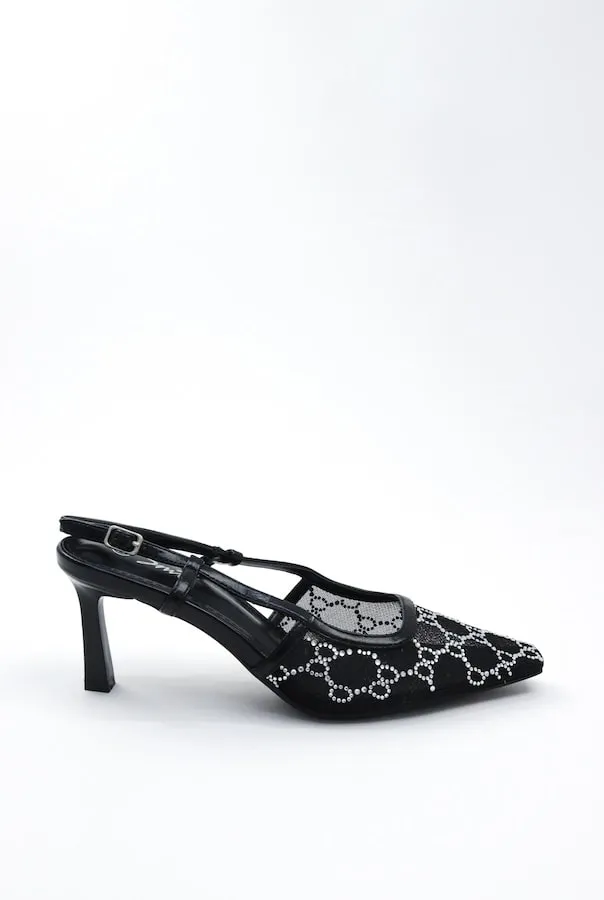 Women's Mesh Mid Point Slingback Heels