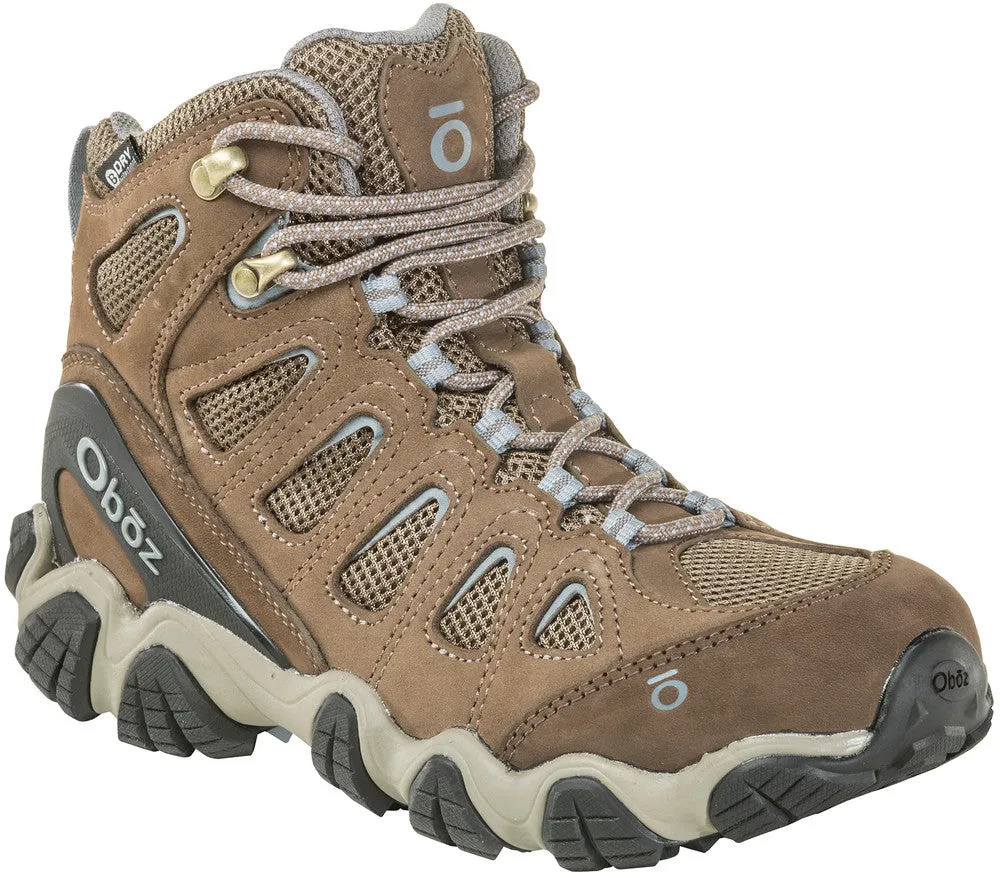 WOMEN'S OBOZ SAWTOOTH II MID WATERPROOF | BRINDLE / TRADEWINDS BLUE