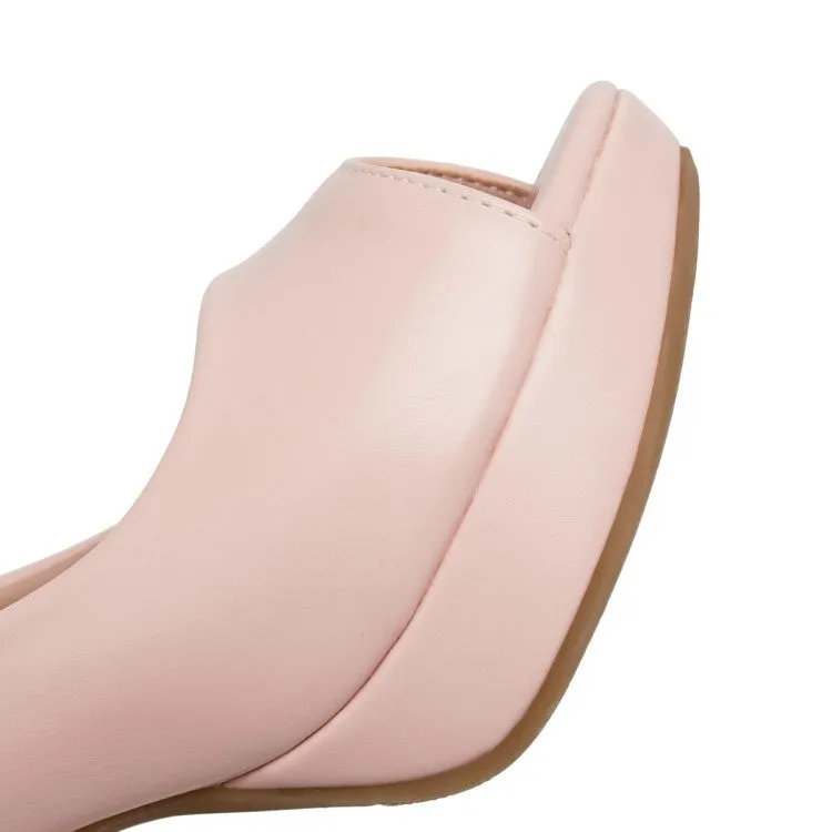 Women's Peep Toe Rhinestone High Heels Sandals