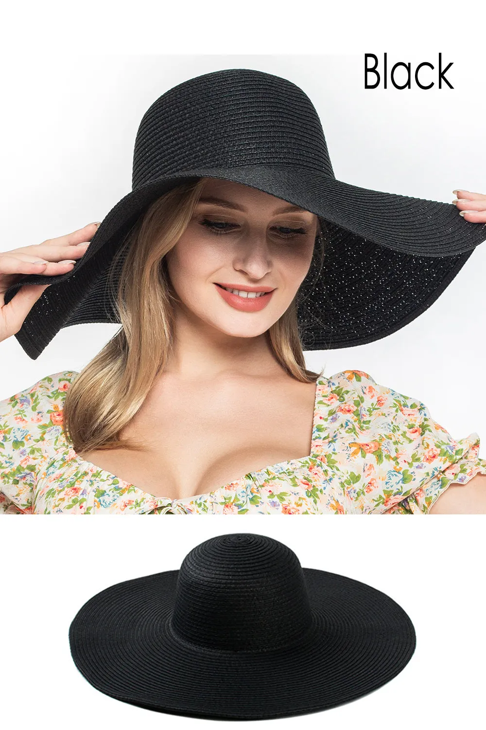 Women's Wide Brim Straw Sun Hat