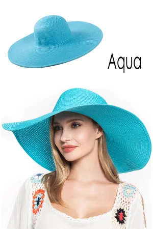 Women's Wide Brim Straw Sun Hat