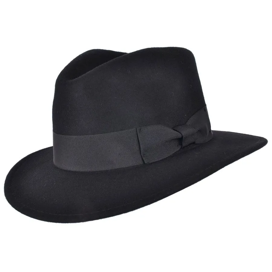 Wool Fedora Hat with Grosgrain Band
