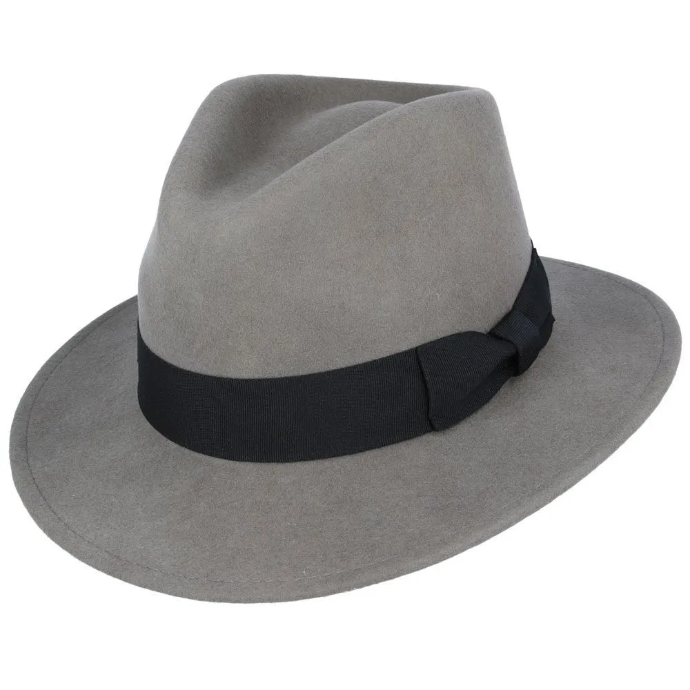 Wool Fedora Hat with Grosgrain Band