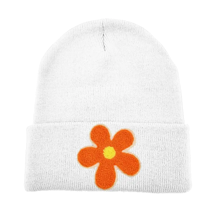 Youth Flower Chenille Beanie