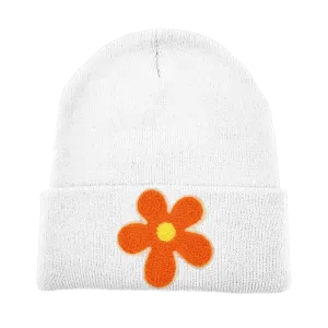 Youth Flower Chenille Beanie