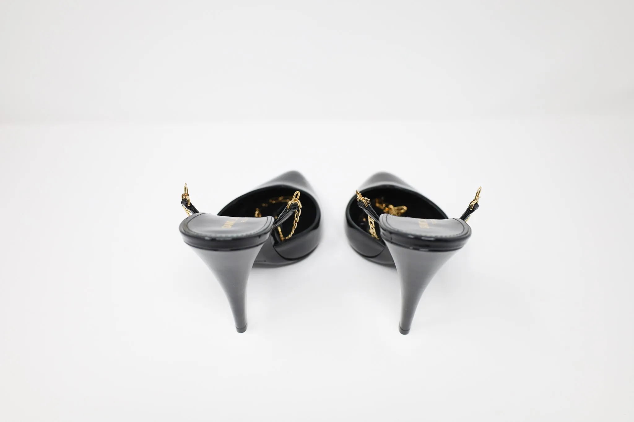Yves Saint Laurent Kika Chain Slingback Heels