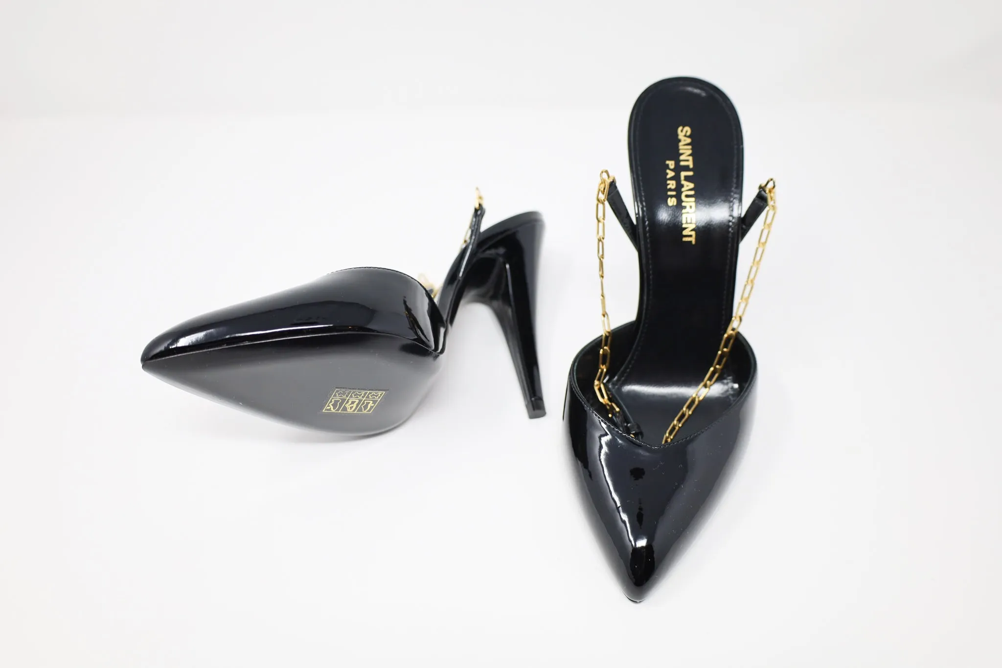 Yves Saint Laurent Kika Chain Slingback Heels