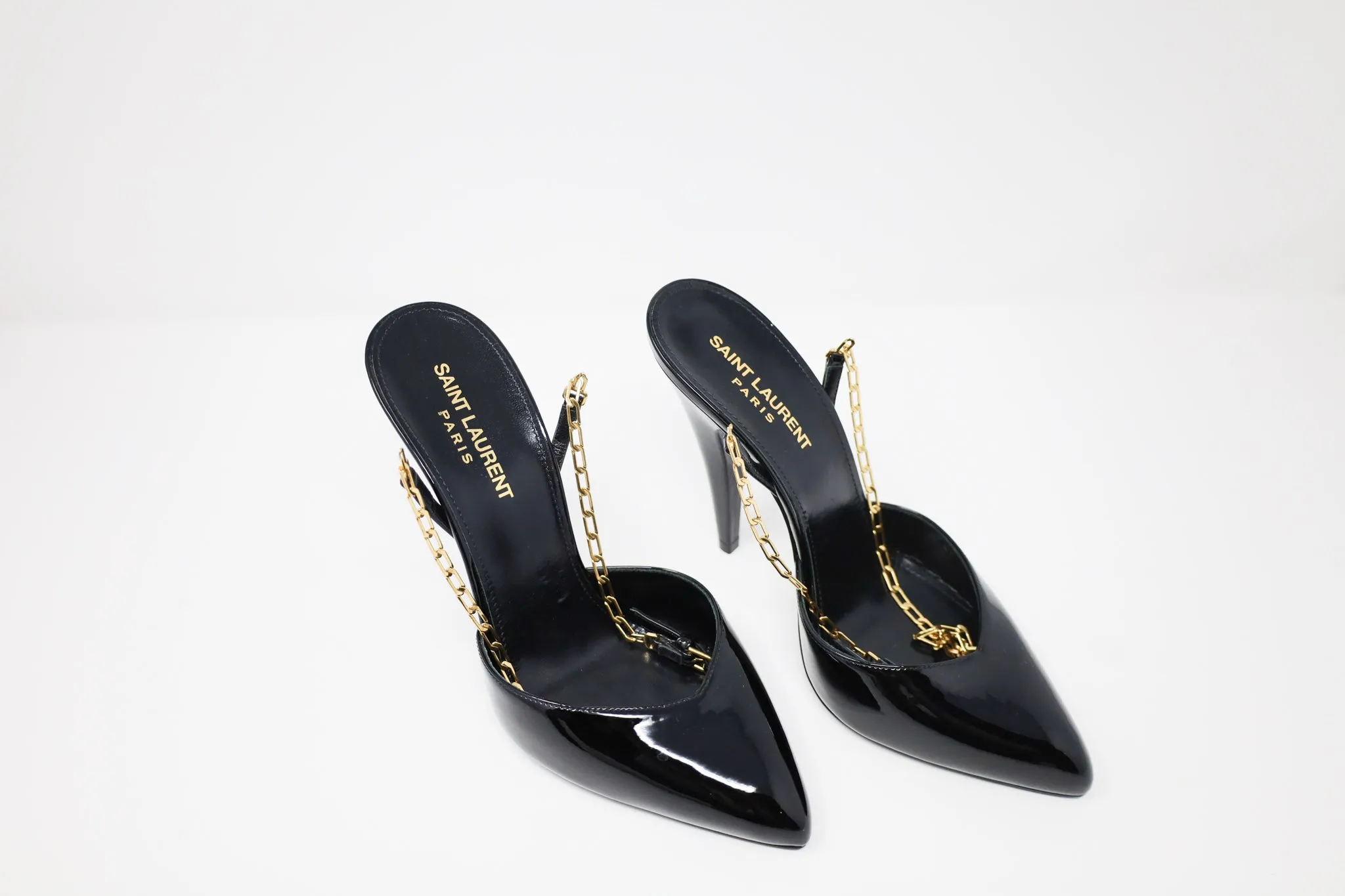 Yves Saint Laurent Kika Chain Slingback Heels